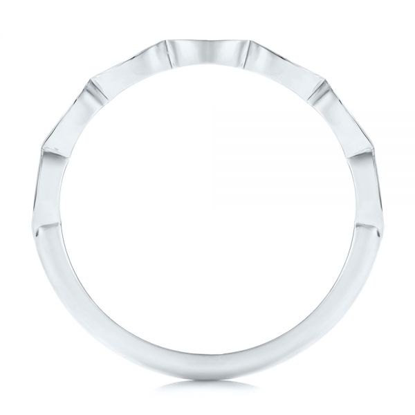 Platinum Platinum Marquise Diamond Wedding Band - Front View - 106660