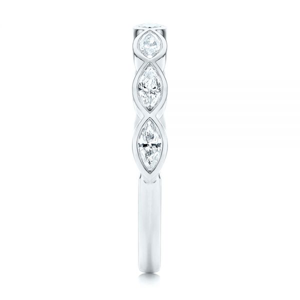 Platinum Platinum Marquise Diamond Wedding Band - Side View - 106660