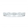 18k White Gold 18k White Gold Marquise Diamond Wedding Band - Top View -  106660 - Thumbnail