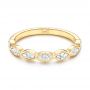 18k Yellow Gold Marquise Diamond Wedding Band - Flat View -  106660 - Thumbnail