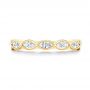 18k Yellow Gold Marquise Diamond Wedding Band - Top View -  106660 - Thumbnail