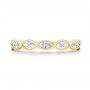 14k Yellow Gold 14k Yellow Gold Marquise Diamond Wedding Band - Top View -  106660 - Thumbnail