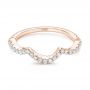 14k Rose Gold 14k Rose Gold Matching Diamond Wedding Band - Flat View -  102476 - Thumbnail