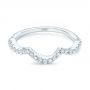 14k White Gold Matching Diamond Wedding Band - Flat View -  102476 - Thumbnail