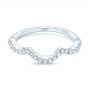 18k White Gold 18k White Gold Matching Diamond Wedding Band - Flat View -  102476 - Thumbnail