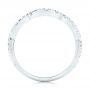 14k White Gold Matching Diamond Wedding Band - Front View -  102476 - Thumbnail
