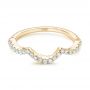 14k Yellow Gold 14k Yellow Gold Matching Diamond Wedding Band - Flat View -  102476 - Thumbnail