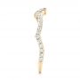 18k Yellow Gold 18k Yellow Gold Matching Diamond Wedding Band - Side View -  102476 - Thumbnail