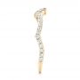 18k Yellow Gold 18k Yellow Gold Matching Diamond Wedding Band - Side View -  102476 - Thumbnail