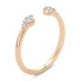14k Rose Gold 14k Rose Gold Open Cluster Diamond Wedding Band - Three-Quarter View -  108038 - Thumbnail