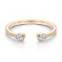 14k Rose Gold 14k Rose Gold Open Cluster Diamond Wedding Band - Flat View -  108038 - Thumbnail