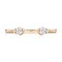 14k Rose Gold 14k Rose Gold Open Cluster Diamond Wedding Band - Top View -  108038 - Thumbnail