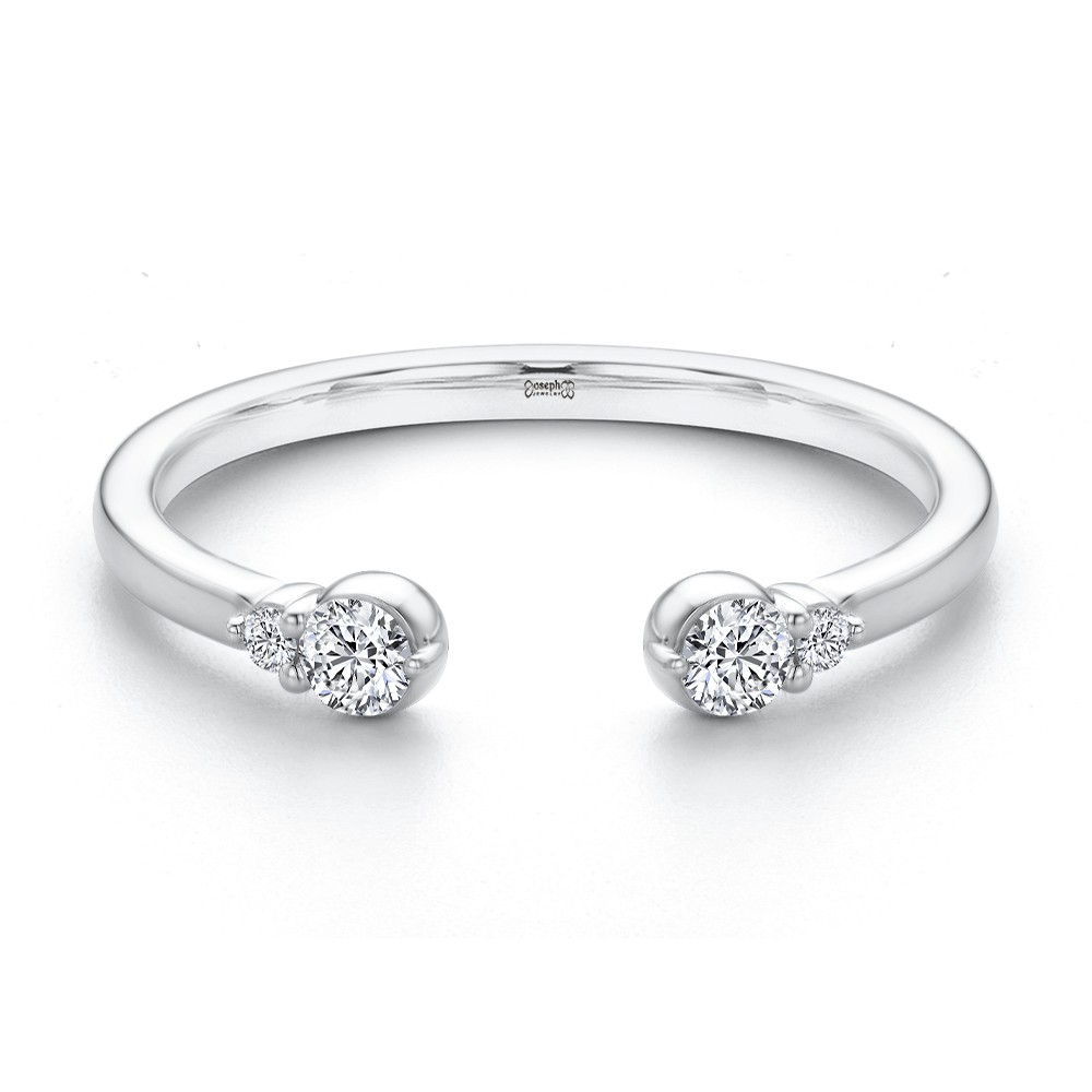  Platinum Platinum Open Cluster Diamond Wedding Band - Flat View -  108038