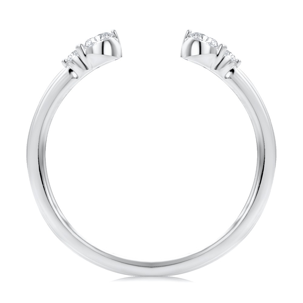  Platinum Platinum Open Cluster Diamond Wedding Band - Front View -  108038