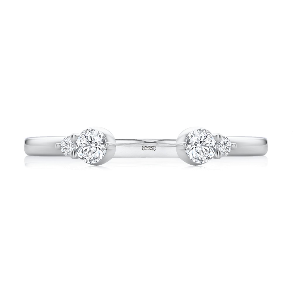  Platinum Platinum Open Cluster Diamond Wedding Band - Top View -  108038