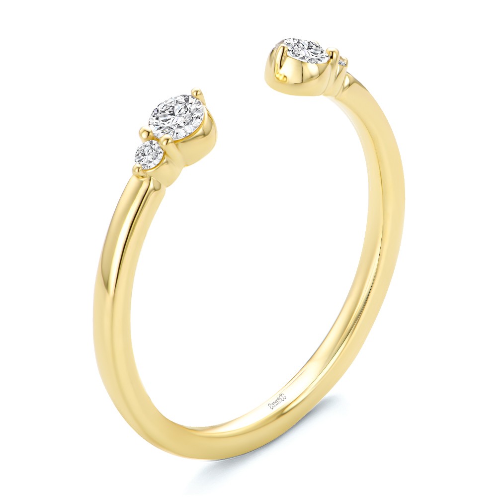 Open Cluster Diamond Wedding Band - Image