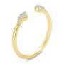 14k Yellow Gold Open Cluster Diamond Wedding Band - Three-Quarter View -  108038 - Thumbnail