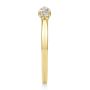 14k Yellow Gold Open Cluster Diamond Wedding Band - Side View -  108038 - Thumbnail