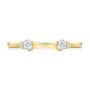 14k Yellow Gold Open Cluster Diamond Wedding Band - Top View -  108038 - Thumbnail