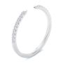18k White Gold 18k White Gold Open Diamond Wedding Band - Three-Quarter View -  108039 - Thumbnail