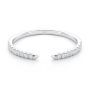 18k White Gold 18k White Gold Open Diamond Wedding Band - Flat View -  108039 - Thumbnail
