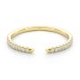 14k Yellow Gold Open Diamond Wedding Band - Flat View -  108039 - Thumbnail