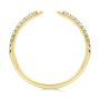 14k Yellow Gold Open Diamond Wedding Band - Front View -  108039 - Thumbnail