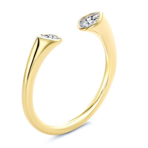 Open Pear Shape Diamond Band - Image