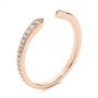 18k Rose Gold 18k Rose Gold Open Stackable Women's Diamond Wedding Band - Three-Quarter View -  105315 - Thumbnail