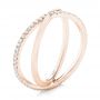 14k Rose Gold 14k Rose Gold Orbit Eternity Diamond Band - Three-Quarter View -  103317 - Thumbnail