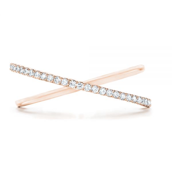 14k Rose Gold 14k Rose Gold Orbit Eternity Diamond Band - Top View -  103317