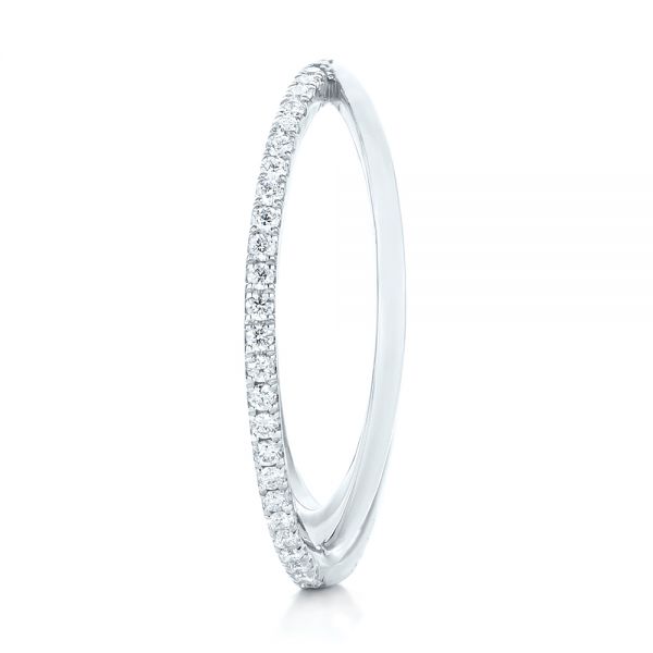 18k White Gold Orbit Eternity Diamond Band - Side View - 103317