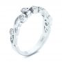  Platinum Platinum Organic Bezel Diamond Wedding Band - Three-Quarter View -  105295 - Thumbnail