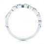 14k White Gold 14k White Gold Organic Bezel Diamond Wedding Band - Front View -  105295 - Thumbnail