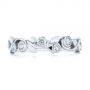  Platinum Platinum Organic Bezel Diamond Wedding Band - Top View -  105295 - Thumbnail