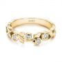 18k Yellow Gold 18k Yellow Gold Organic Bezel Diamond Wedding Band - Flat View -  105295 - Thumbnail
