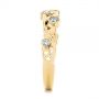 18k Yellow Gold 18k Yellow Gold Organic Bezel Diamond Wedding Band - Side View -  105295 - Thumbnail