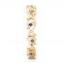 18k Yellow Gold 18k Yellow Gold Organic Blue Sapphire Wedding Band - Side View -  102481 - Thumbnail