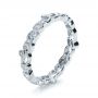 18k White Gold Organic Diamond Eternity Band - Three-Quarter View -  1248 - Thumbnail