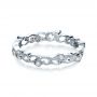 18k White Gold Organic Diamond Eternity Band - Flat View -  1248 - Thumbnail