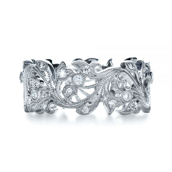  Platinum Platinum Organic Diamond Eternity Band - Top View -  1227