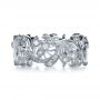 14k White Gold 14k White Gold Organic Diamond Eternity Band - Top View -  1227 - Thumbnail