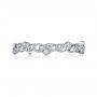 18k White Gold Organic Diamond Eternity Band - Top View -  1248 - Thumbnail