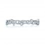 18k White Gold Organic Diamond Eternity Band - Top View -  1248 - Thumbnail