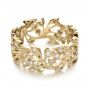 18k Yellow Gold 18k Yellow Gold Organic Diamond Eternity Band - Flat View -  1227 - Thumbnail