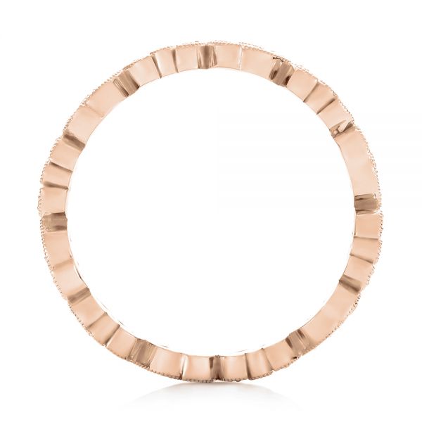 18k Rose Gold 18k Rose Gold Organic Diamond Stackable Eternity Band - Front View - 101929