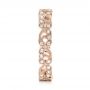 14k Rose Gold 14k Rose Gold Organic Diamond Stackable Eternity Band - Side View -  101929 - Thumbnail