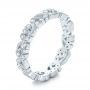 18k White Gold Organic Diamond Stackable Eternity Band - Three-Quarter View -  101929 - Thumbnail