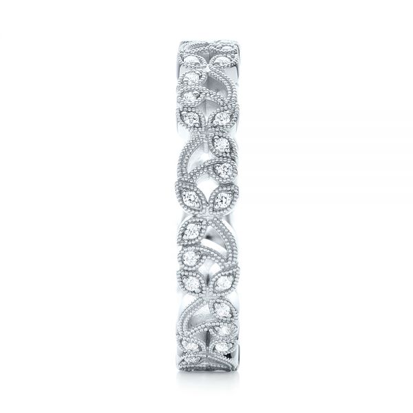  Platinum Platinum Organic Diamond Stackable Eternity Band - Side View -  101929