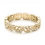 14k Yellow Gold 14k Yellow Gold Organic Diamond Stackable Eternity Band - Flat View -  101929 - Thumbnail